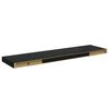 vidaXL Floating Wall Shelves 4 pcs High Gloss Black 90x23.5x3.8 cm MDF