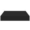 vidaXL Floating Wall Shelf Black 23x23.5x3.8 cm MDF