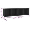 vidaXL 5 Piece TV Cabinet Set Grey Engineered Wood
