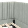 vidaXL Corner Bed Frame Light Grey 80 cm x 200 cm Velvet