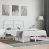 vidaXL Metal Bed Frame without Mattress with Headboard White 120x190cm