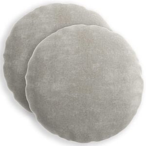 vidaXL Cushion Cover 2 pcs HEERLEN Light Grey &Oslash; 50 cm Chenille Fabric