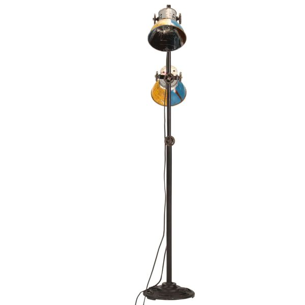 vidaXL Floor Lamp with 2 Lampshade Multicolour E27