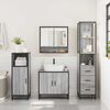 vidaXL 3 Piece Bathroom Furniture Set Grey Sonoma Engineered Wood