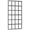 vidaXL Sliding Door ESG Glass and Aluminium 102x205 cm Black