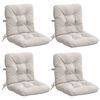 vidaXL Low Back Chair Cushion VIANEN 4 pcs 100% Polyester White