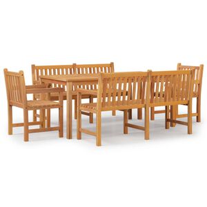 vidaXL Garden Dining Set | Natural Teak | Solid Teak Wood | Medium