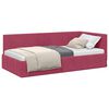 vidaXL Corner Bed Frame with Headboard Wine Red 100 cm x 200 cm Velvet