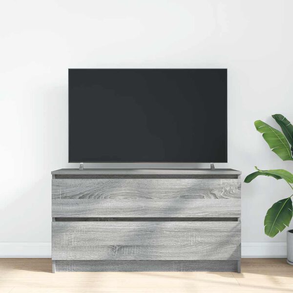 vidaXL TV Cabinet Grey Sonoma 100x35x54 cm Engineered Wood