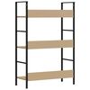 vidaXL 3-Layer Book Shelf Oak 60x27.6x90.5 cm Engineered Wood