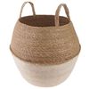 vidaXL Plant Pot with Handles White &Oslash; 32 x 32 cm 100% Seagrass
