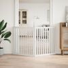 vidaXL Dog Gate Foldable 2 Panels White 160 cm Poplar Wood