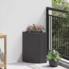 vidaXL Corner Planter Black 30 x 30 x 50 cm Steel