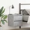vidaXL Wall-mounted Bedside Cabinets 2 pcs Concrete Grey 38x34x40 cm