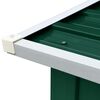 vidaXL Garden Log Storage Shed Galvanised Steel 330x92x153 cm Green