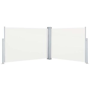vidaXL Side Awning | Cream | Polyester | 100x1000 cm | Retractable