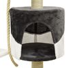 vidaXL Cat Tree with Sisal Scratching Posts Dark Grey and White 120 cm