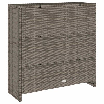 Rear view of a large woven cabinet showing flat panel back and subtle texture.