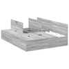 vidaXL Storage Bed Frame Grey Sonoma 135 x 190 cm Engineered Wood