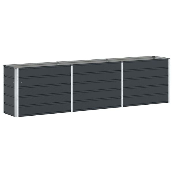 vidaXL Planter Anthracite 290 x 90 x 77 cm Galvanised Steel