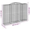 vidaXL Arched Gabion Baskets 10 pcs 300x50x200/220 cm Galvanised Iron
