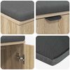vidaXL Hall Bench with Cushion with Door Sonoma Oak 100 x 38 x 46 cm