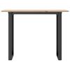 vidaXL Dining Table O-Frame 100x50x75 cm Solid Wood Pine and Steel