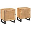 vidaXL Bedside Cabinet 2 pcs Natural 40 x 33 x 46 cm