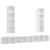 vidaXL Wall-mounted TV Cabinets 4 pcs White Engineered Wood