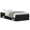 vidaXL Bed Frame without Mattress Black Oak 100x200 cm Engineered Wood