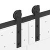 vidaXL Sliding Door Hardware Kit 400 cm Steel Black