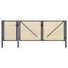 vidaXL Fence Gate Steel and Spruce Wood 413x175 cm