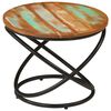 vidaXL Coffee Table Ø50x40 cm Solid Wood Reclaimed and Steel