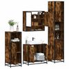 vidaXL 4&nbsp;Piece Bathroom Furniture Set&nbsp;Smoked Oak Engineered Wood