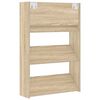 vidaXL Wall Shoe Cabinet Sonoma Oak 60x18x90 cm Engineered Wood
