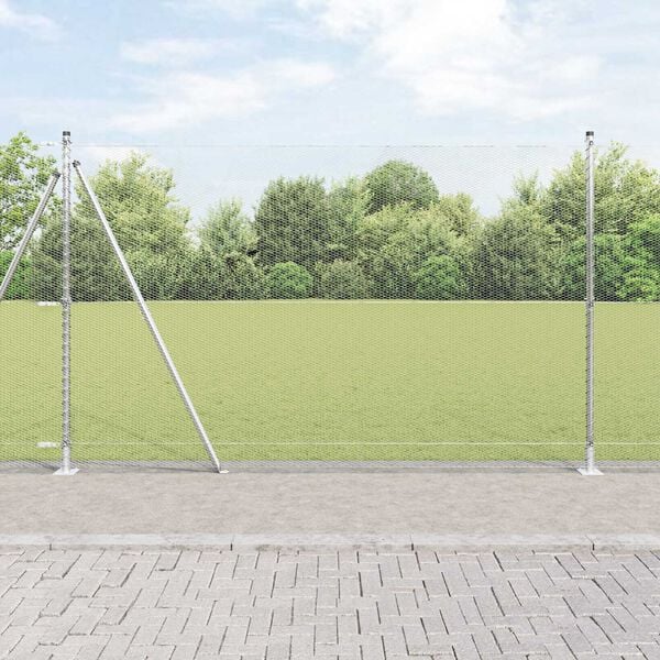vidaXL Fence Post Silver 50 x 1.5 m (13 mm mesh) Steel