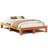 vidaXL Bed Frame without Mattress Wax Brown 120x190 cm Small Double Solid Wood Pine