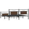 vidaXL Metal Bed Frame without Mattress Brown Oak 183x213 cm