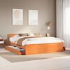 vidaXL Bed Frame without Mattress with Headboard Wax Brown 180x200 cm Super King Solid Wood Pine