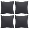 vidaXL Sofa Cushions 4 pcs Black 40x40 cm Fabric