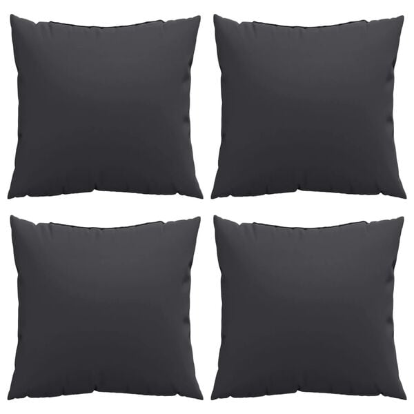 vidaXL Sofa Cushions 4 pcs Black 40x40 cm Fabric