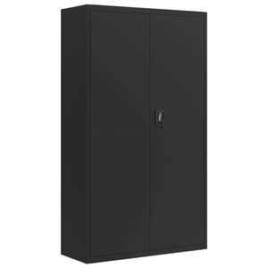 vidaXL File Cabinet | Black | Powder-coated Steel | Large
