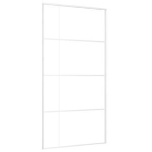 vidaXL Sliding Door ESG Glass and Aluminium 102.5x205 cm White