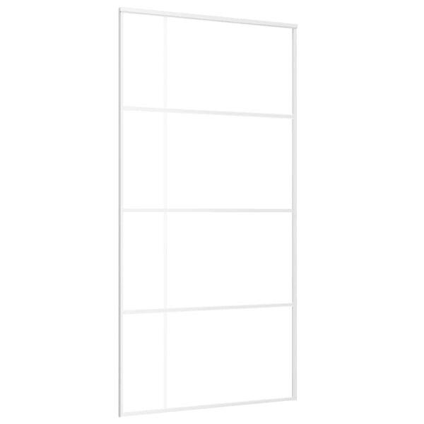 vidaXL Sliding Door ESG Glass and Aluminium 102.5x205 cm White