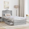 vidaXL Bed Frame with Drawer Grey Sonoma 90 x 200 cm Engineered Wood