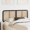 vidaXL Headboard with Headboard Black 140 x 55 x 3 cm Rattan