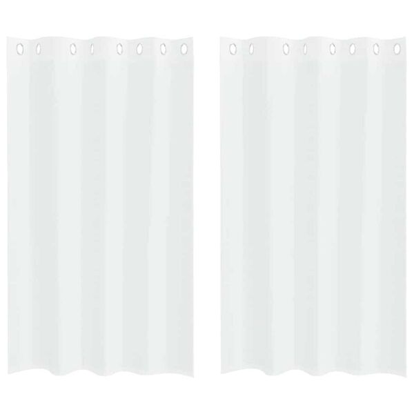 vidaXL Voile Curtain with Curtains 2 pcs White 175 x 140 cm Polyester
