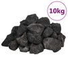 vidaXL Volcanic Rocks 10 kg Black 3-5 cm