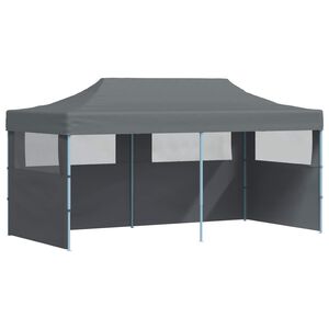 vidaXL Party Tent Folding Anthracite 291 x 580 x 315 cm Oxford Fabric