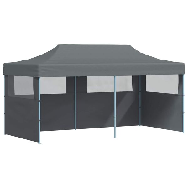 vidaXL Party Tent Folding Anthracite 291 x 580 x 315 cm Oxford Fabric